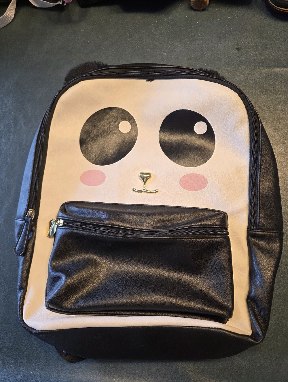 Betsey Johnson Cute Panda Face Backpack - Black & Cream